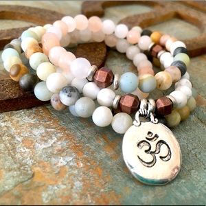 Tranquility Gemstone wrap bracelet or necklace